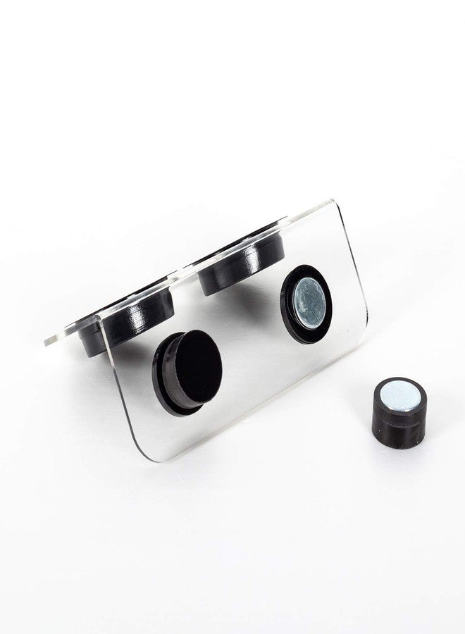 WACOOL Magnetic Reptile Ledge, Acrylic Gecko Feeding Ledge with 6PCS Cups, Reptile Food Water Feeder Dish for Geckos Iguana Chameleon Pets (White) - Image 2